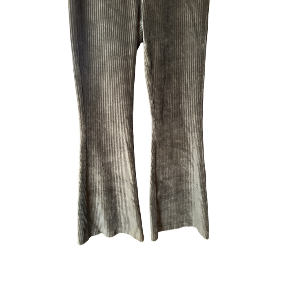Aerie Medium Green Velvet Elastic Pants - Picture 6 of 16